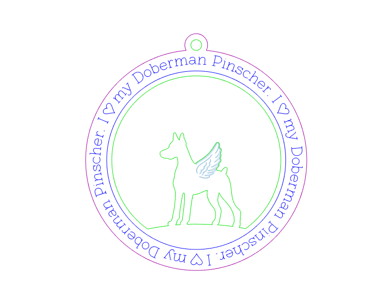 Doberman Pinscher (cropped ears) Memorial Ornament