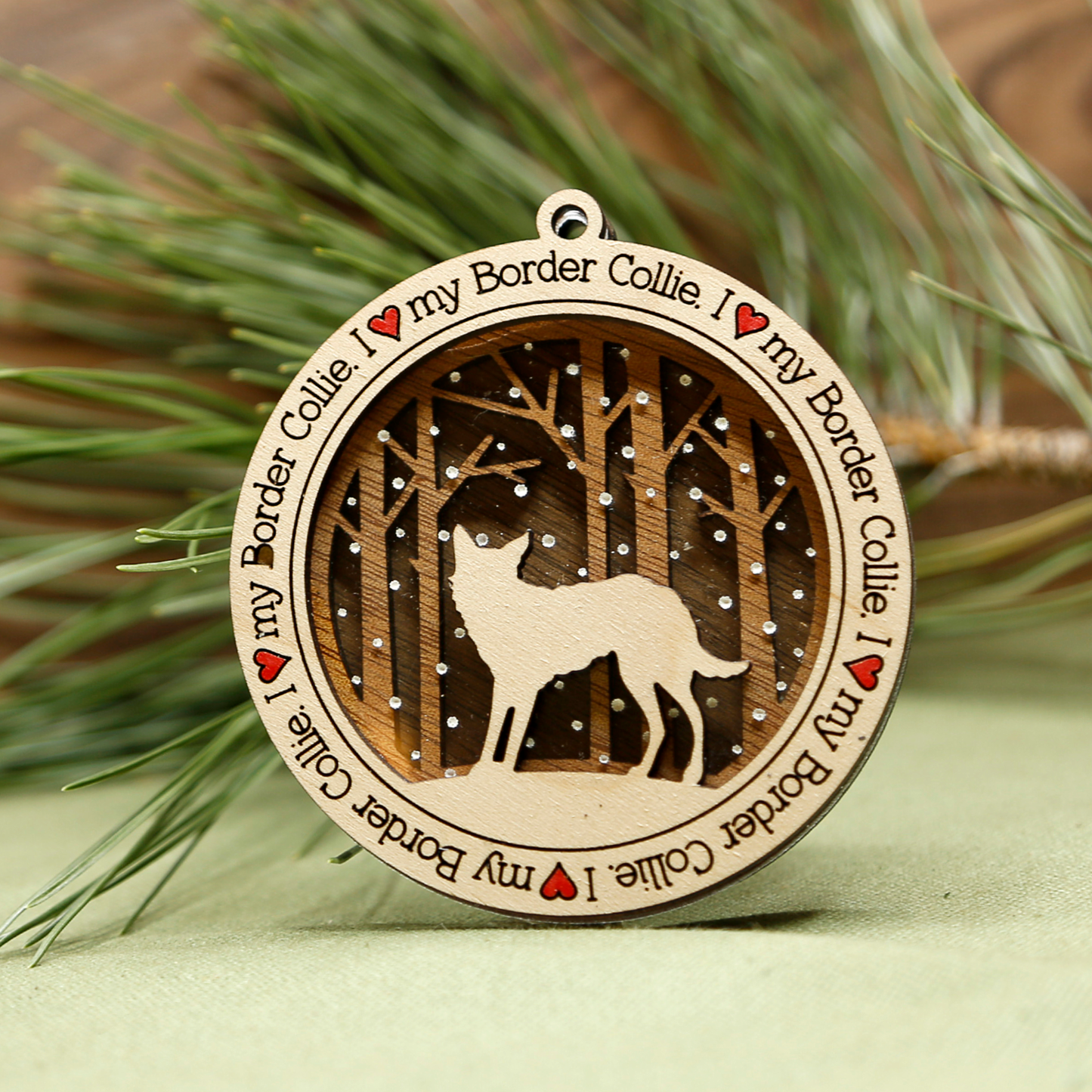 Border Collie Ornament