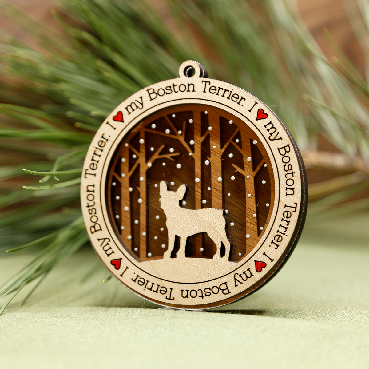 Boston Terrier Ornament
