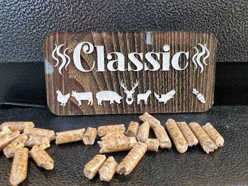 Engraved Smoker/BBQ plaques in reclaimed toned acrylic - Classic
