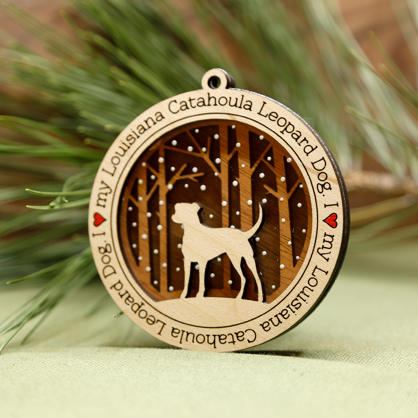 Louisiana Catahoula Leopard Dog Ornament