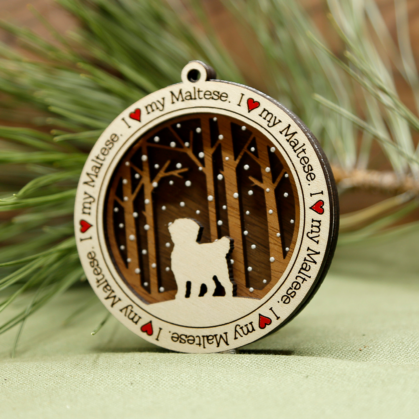 Maltese Short Hair Ornament