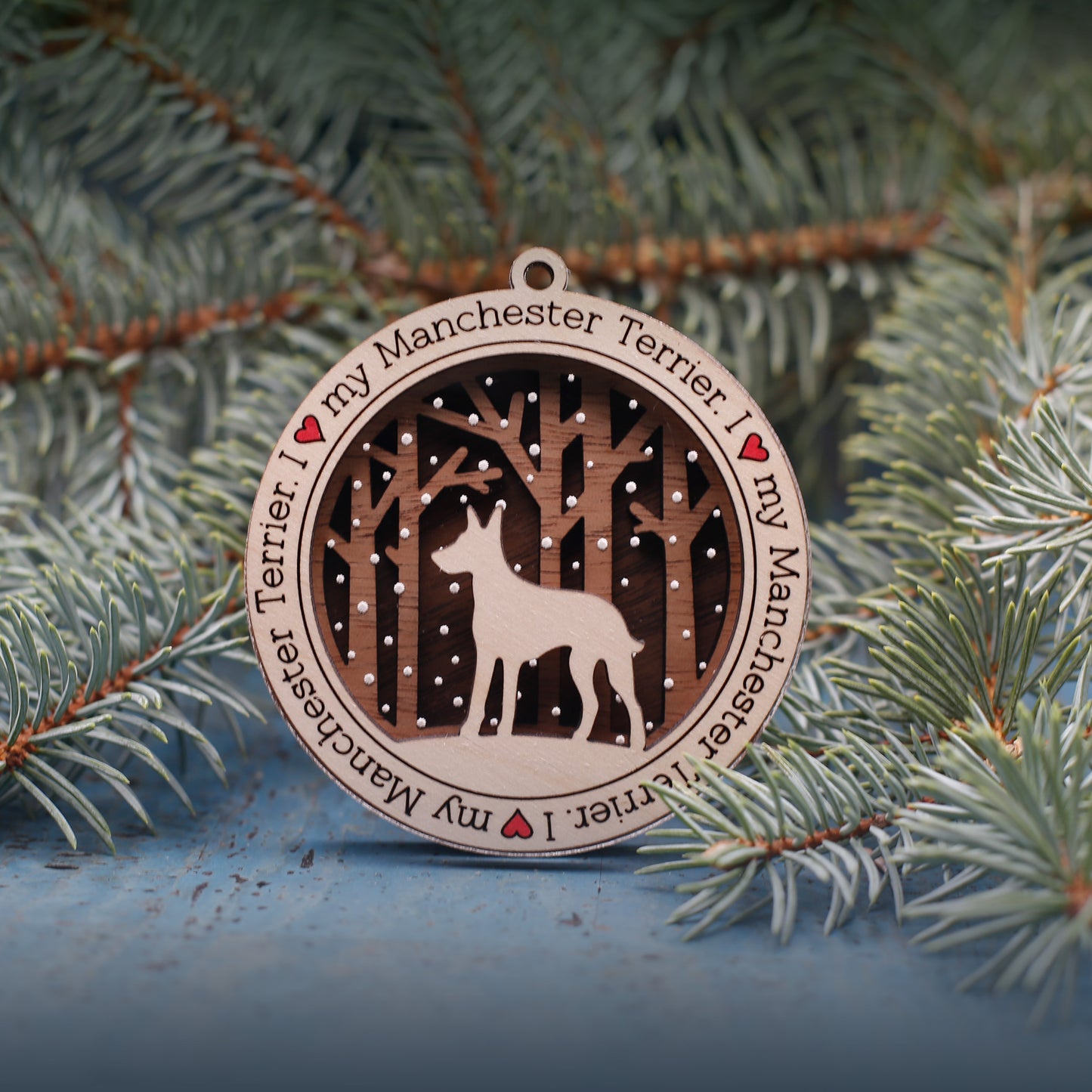 Manchester Terrier - Cropped Ears Ornament