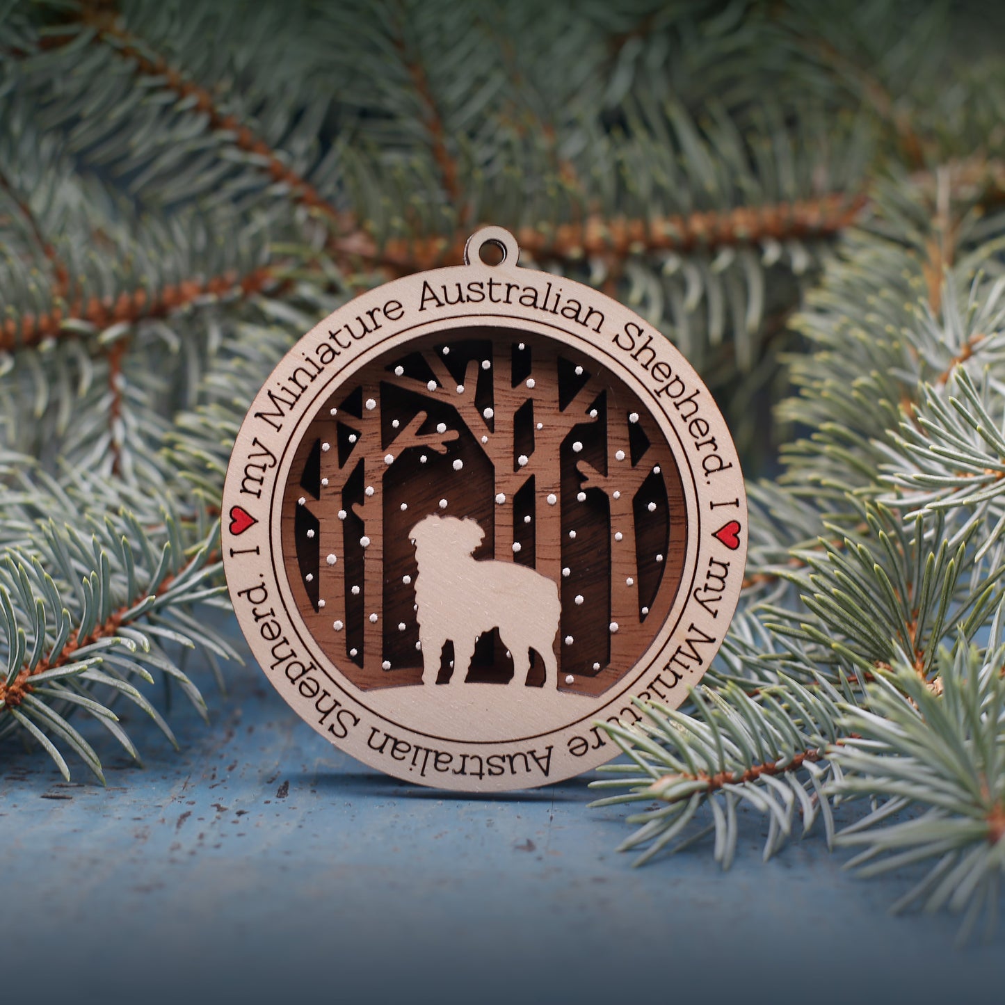 Miniature Australian Shepherd Ornament