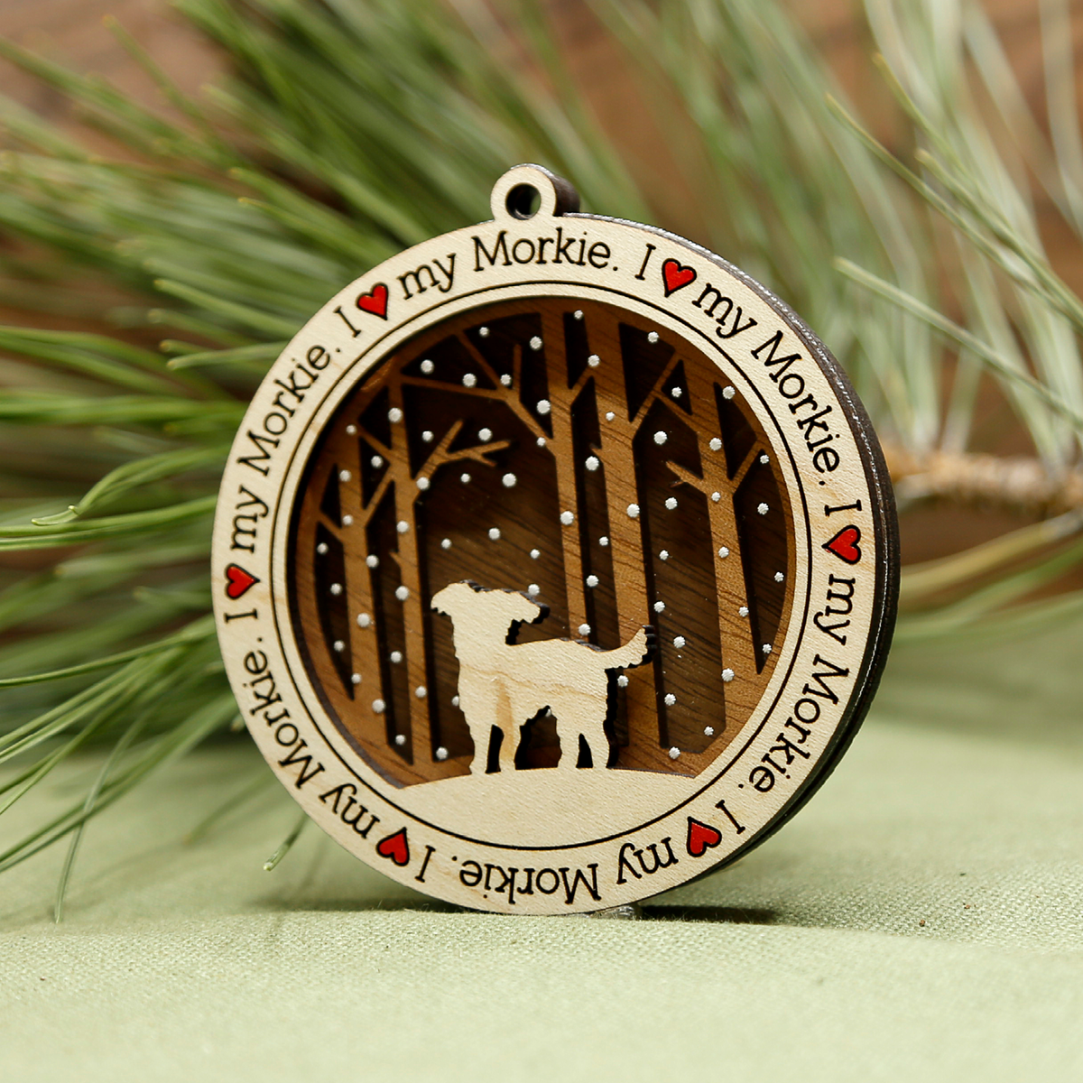 Morkie Ornament