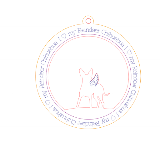 Reindeer Chihuahua Memorial Ornament