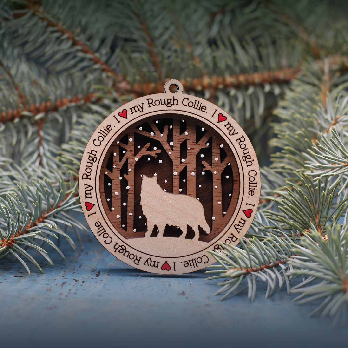 Rough Collie Ornament