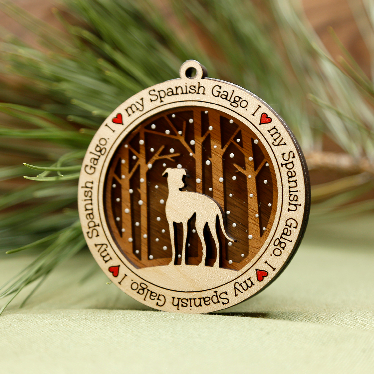 Spanish Galgo Ornament