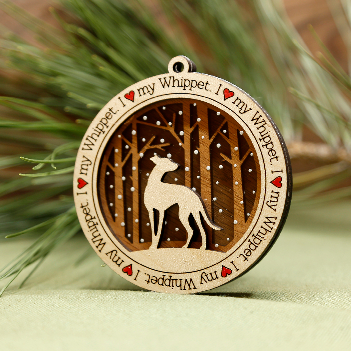 Whippet Ornament