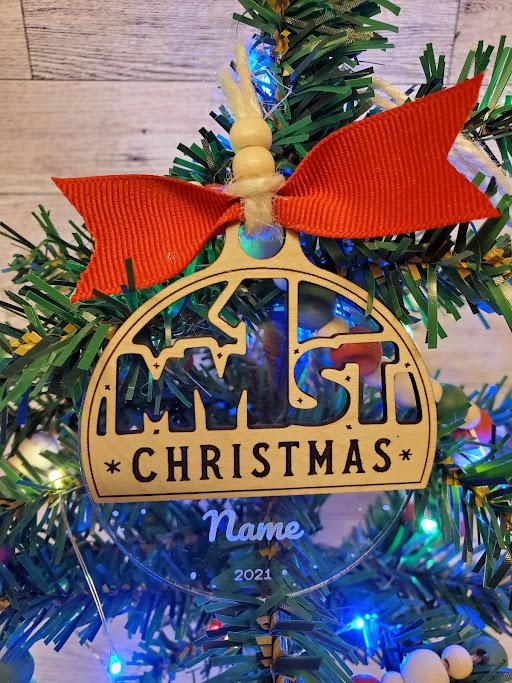 My1st Christmas with Wreath - Clear