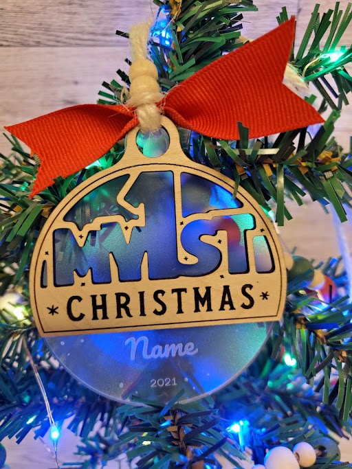 My1st Christmas with Wreath - Frosted