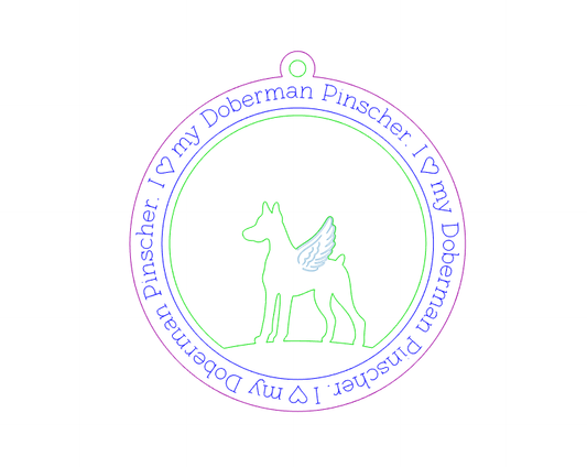 Doberman Pinscher (cropped ears) Memorial Ornament