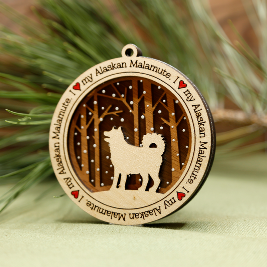 Alaskan Malamute Ornament