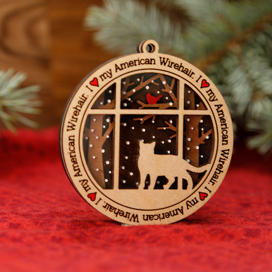 American Wirehair Ornament