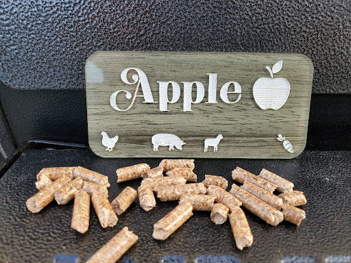 Engraved Smoker/BBQ plaques in ash toned acrylic - Apple