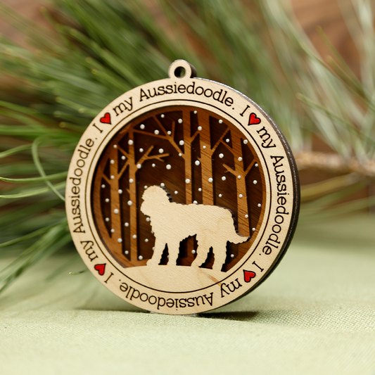 Aussiedoodle Ornament