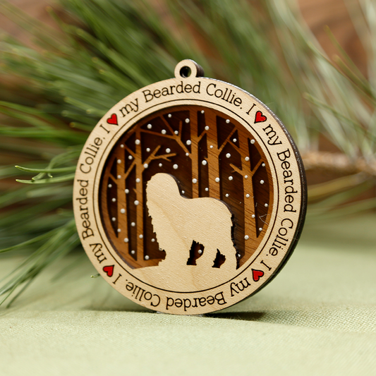 Bearded Collie Ornament