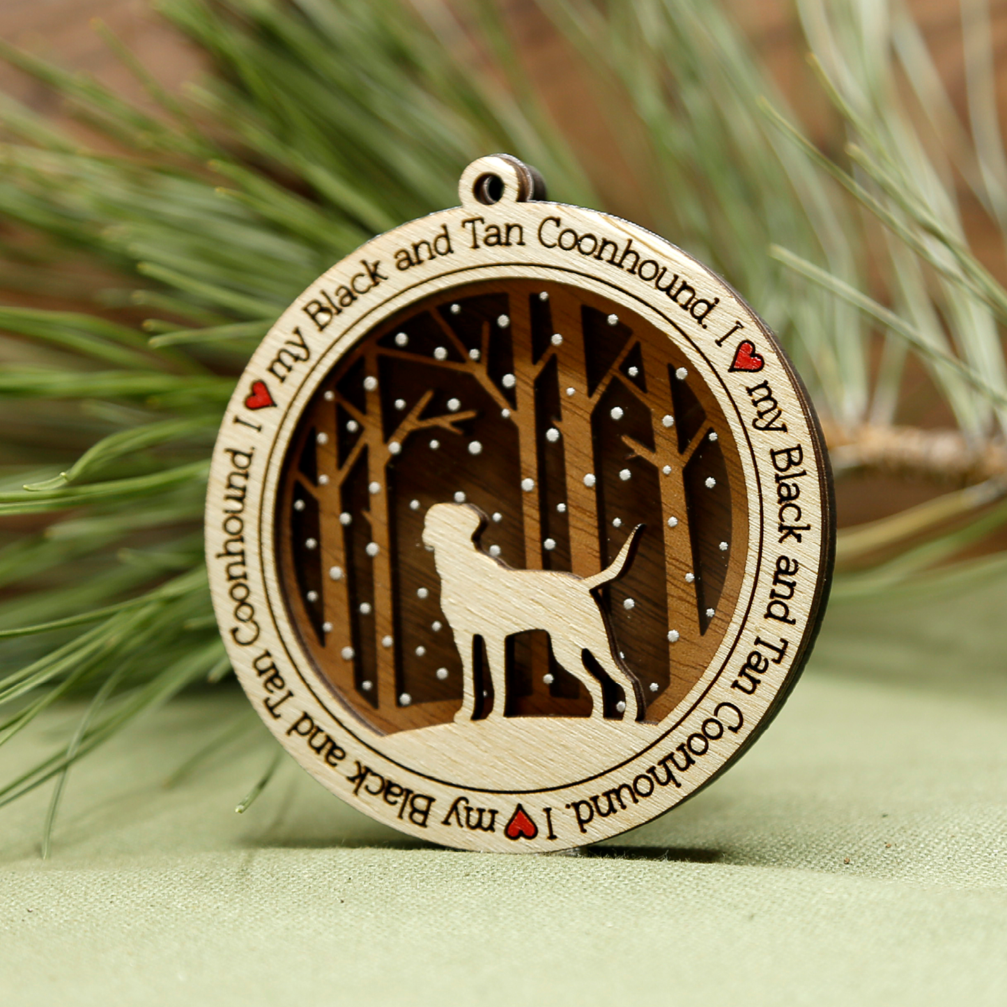 Black and Tan Coonhound Ornament