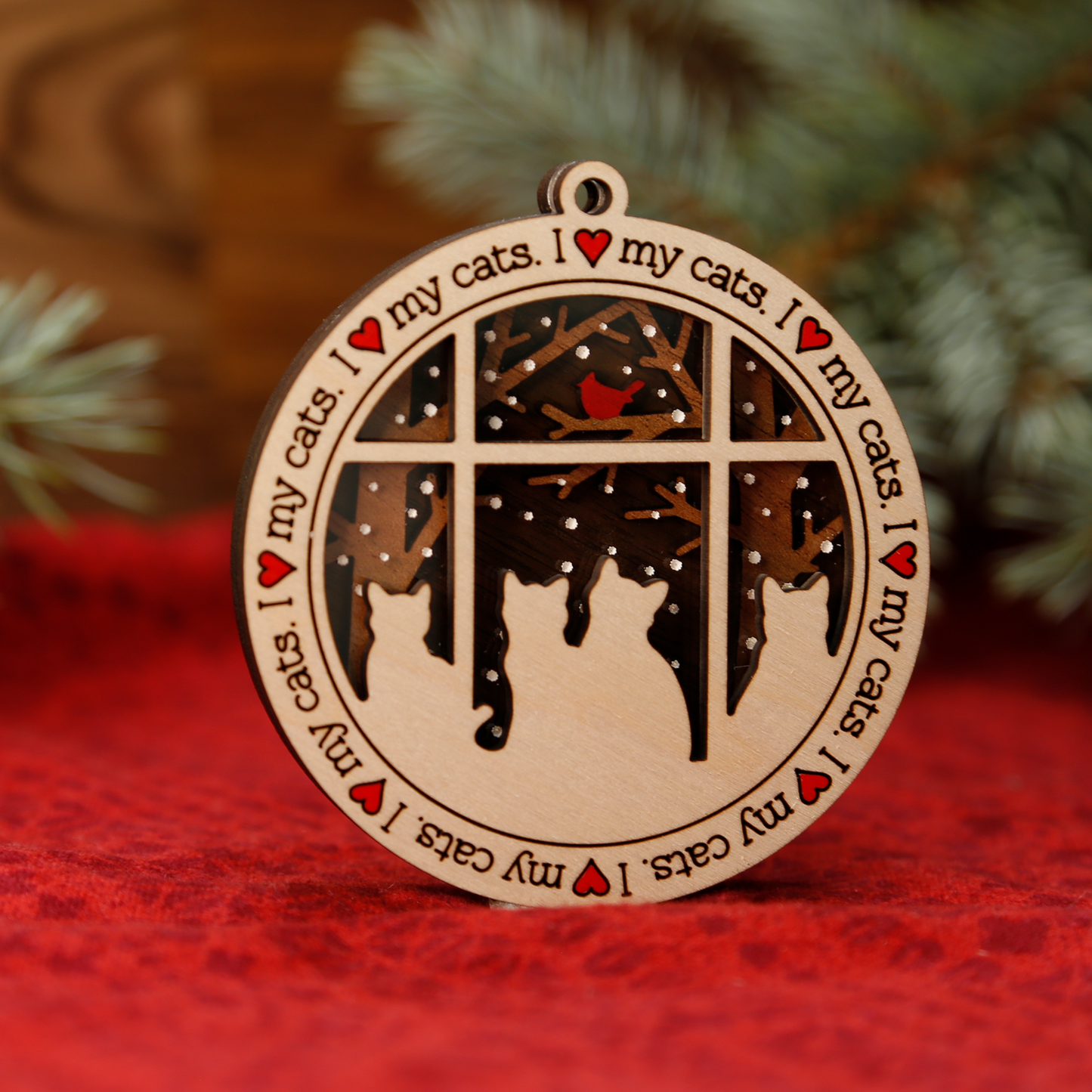 Four Cats Ornament
