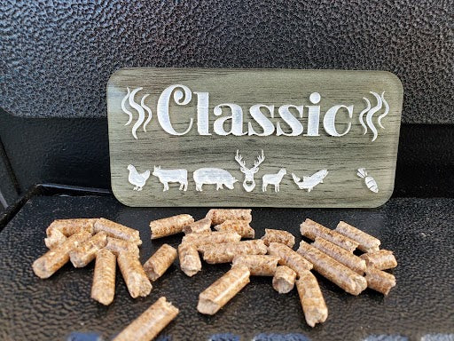 Engraved Smoker/BBQ plaques in ash toned acrylic - Classic