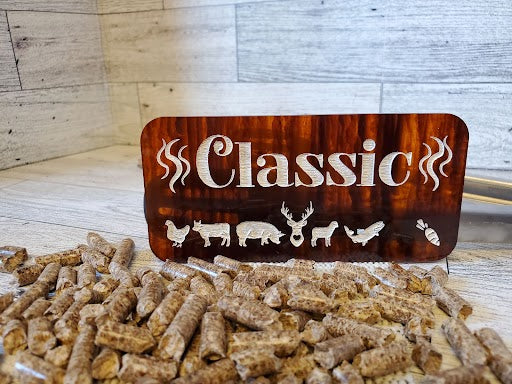 Engraved Smoker/BBQ plaques in mahogany toned acrylic - Classic (with magnets)