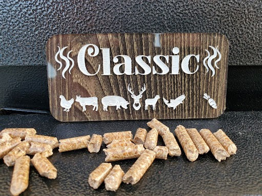 Engraved Smoker/BBQ plaques in reclaimed toned acrylic - Classic (with magnets)