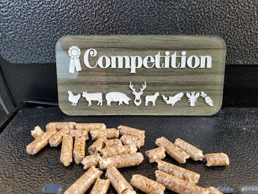 Engraved Smoker/BBQ plaques in ash toned acrylic - Competition