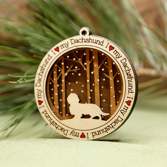 Dachshund Long Hair Ornament