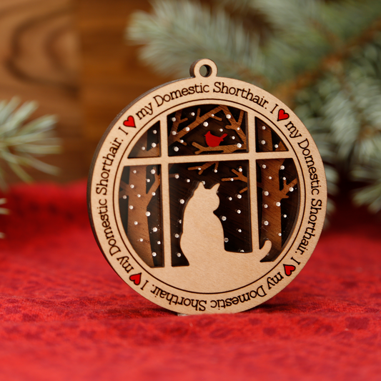 Domestic Shorthair Ornament