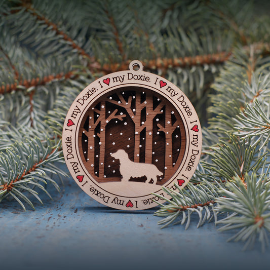 Doxie - Longhair Ornament