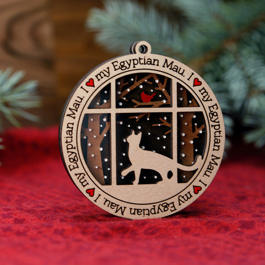 Egyptian Mau Ornament