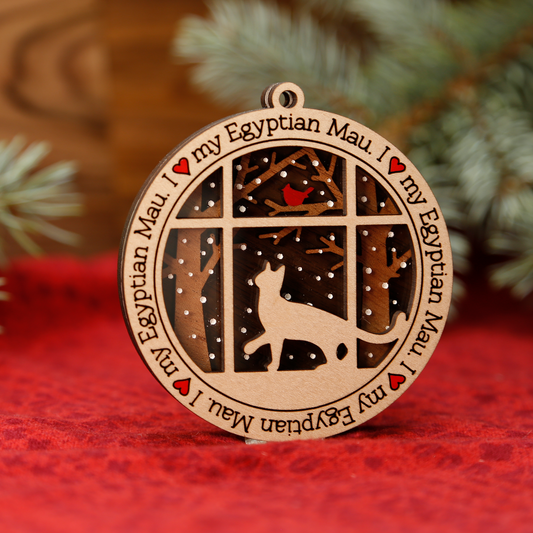 Egyptian Mau Ornament