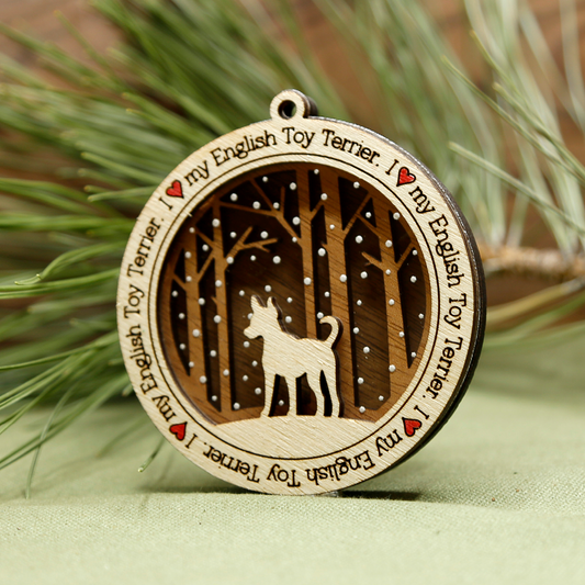 English Toy Terrier Ornament