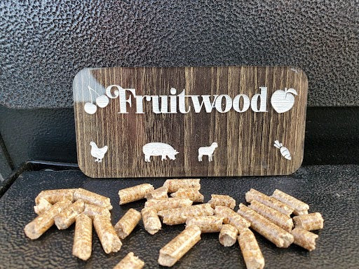 Engraved Smoker/BBQ plaques in reclaimed toned acrylic - Fruitwood (with magnets)