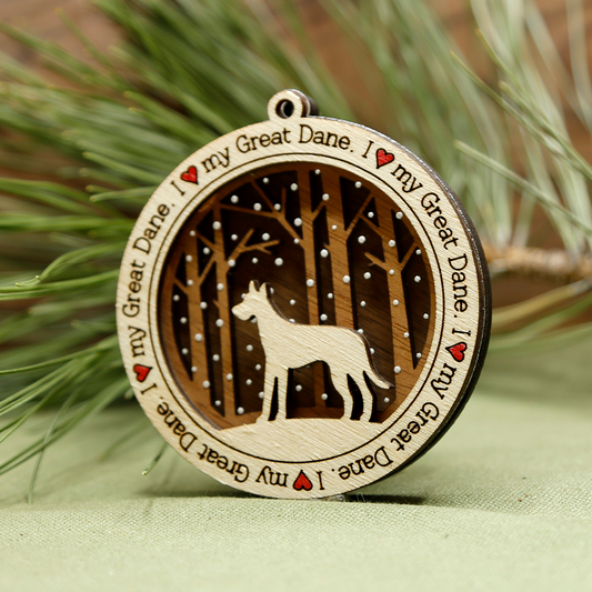 Great Dane with Cropped Ears Ornament