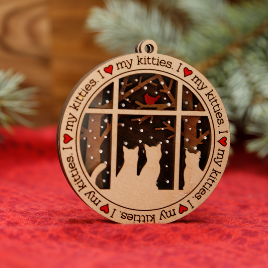 Three Kitties 2 Ornament