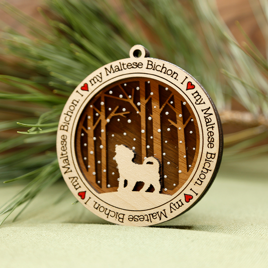 Maltese Bichon Ornament