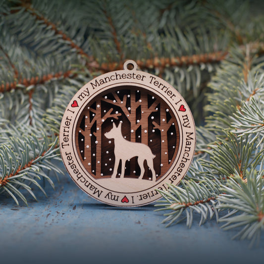 Manchester Terrier - Cropped Ears Ornament