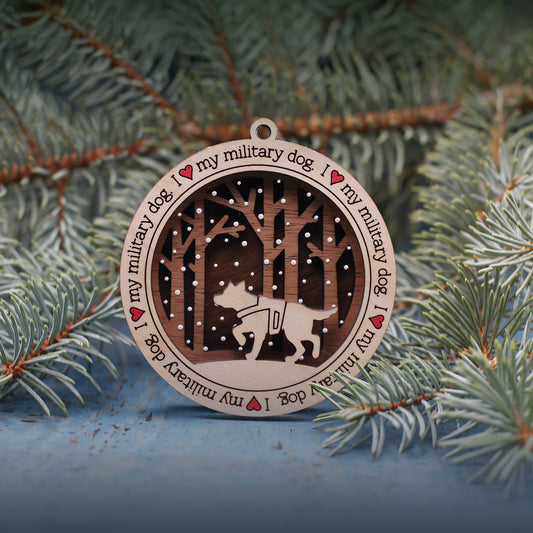 Military Dog - Version 2 Ornament