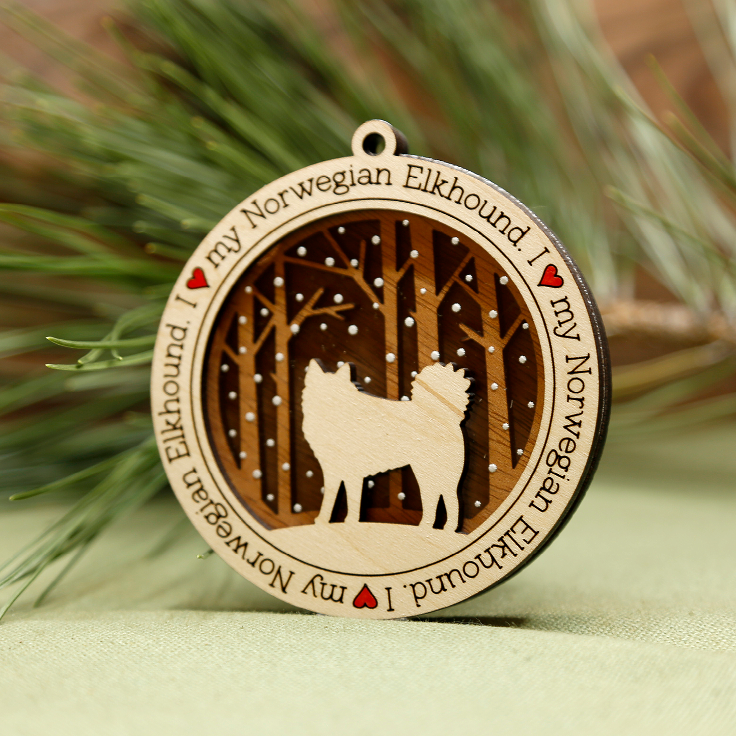 Norwegian Elkhound Ornament