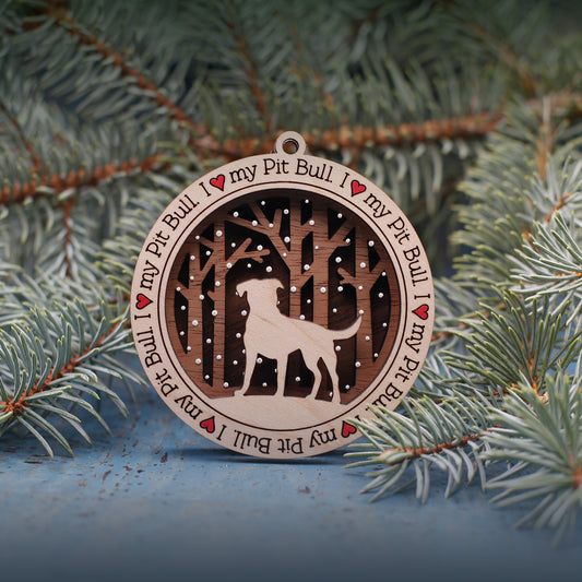 Pitbull Ornament