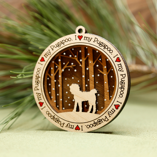 Pugapoo Ornament