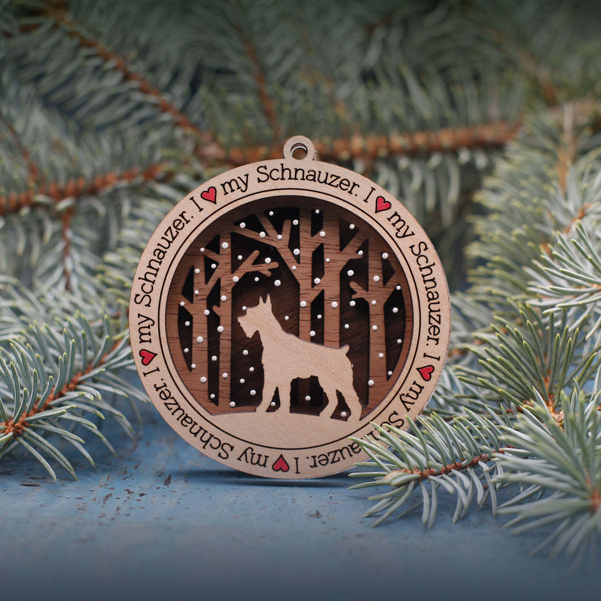 Schnauzer - Cropped Tail Ornament