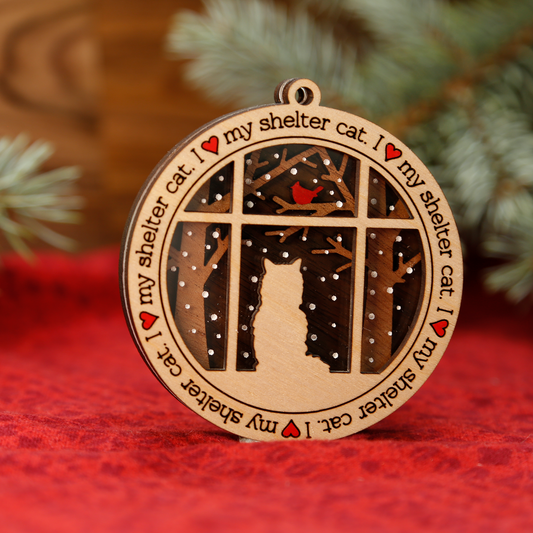 Shelter Cat Ornament