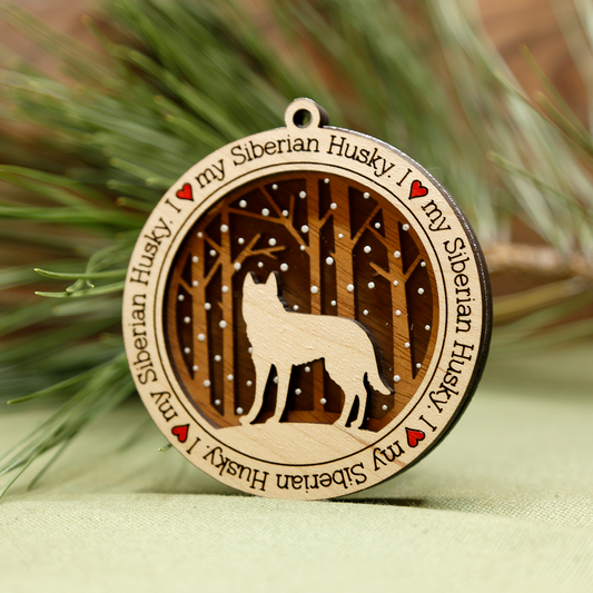 Siberian Husky Ornament