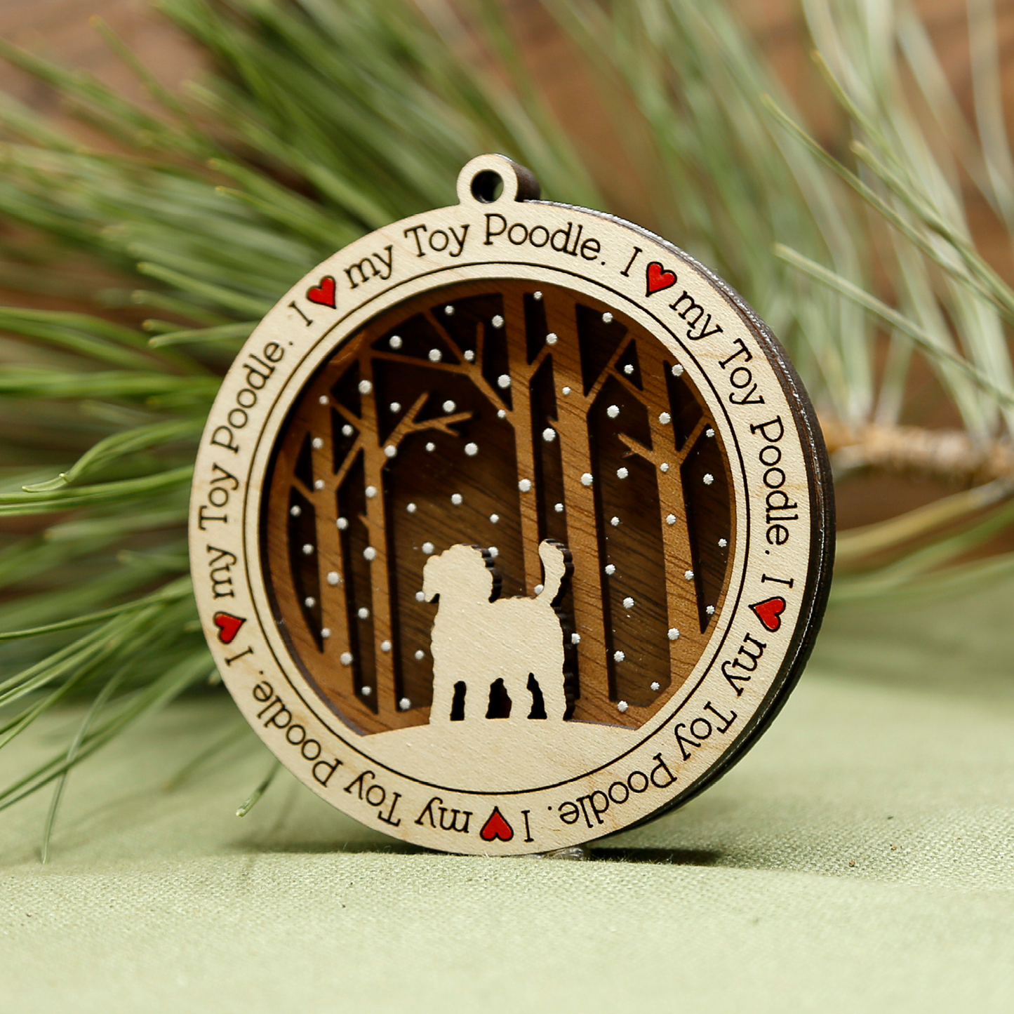 Toy Poodle Ornament