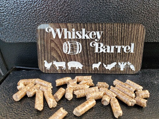 Engraved Smoker/BBQ plaques in reclaimed toned acrylic - Whiskey Barrel (with magnets)