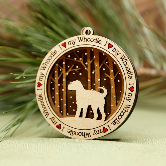 Whoodle Ornament