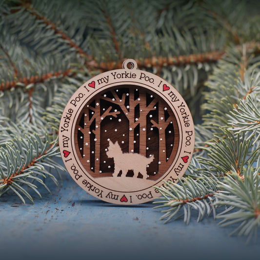 Yorkie Poo Ornament