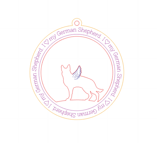 German Shepherd Memorial Ornament